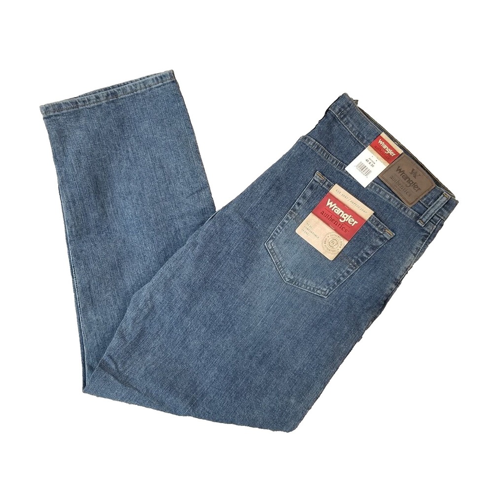 Wrangler Authentics jeans mens 40x30 regular straight blue Flex denim pants NEW